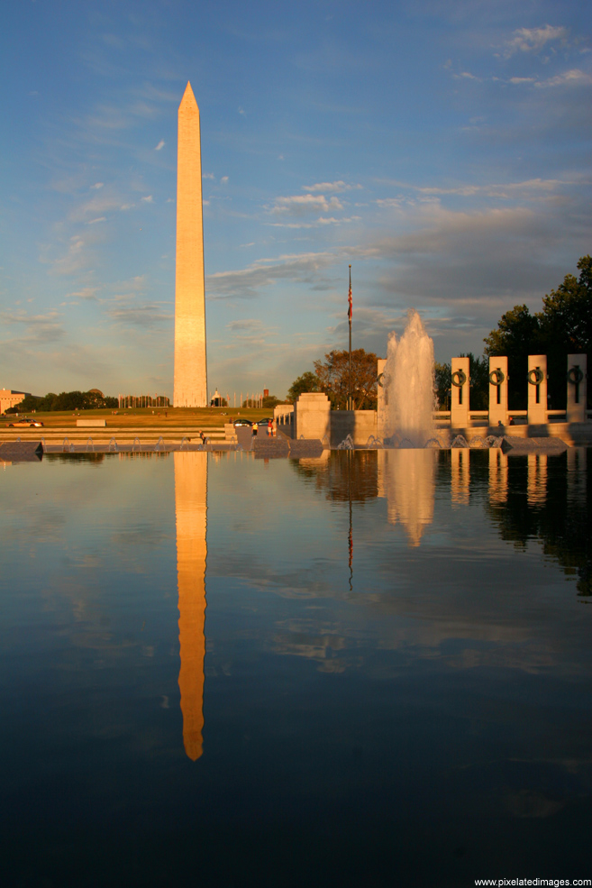 Washington Monument at sunset