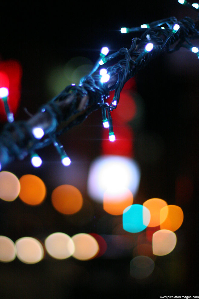 LED Christmas lights in Washington D.C. - Chinatown