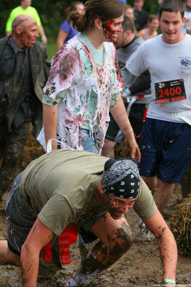 Escaping zombies in Run For Your Lives 2011