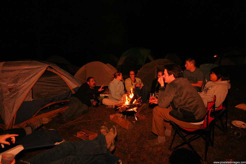 Sitting around the campfire - Run For Your Lives 2011